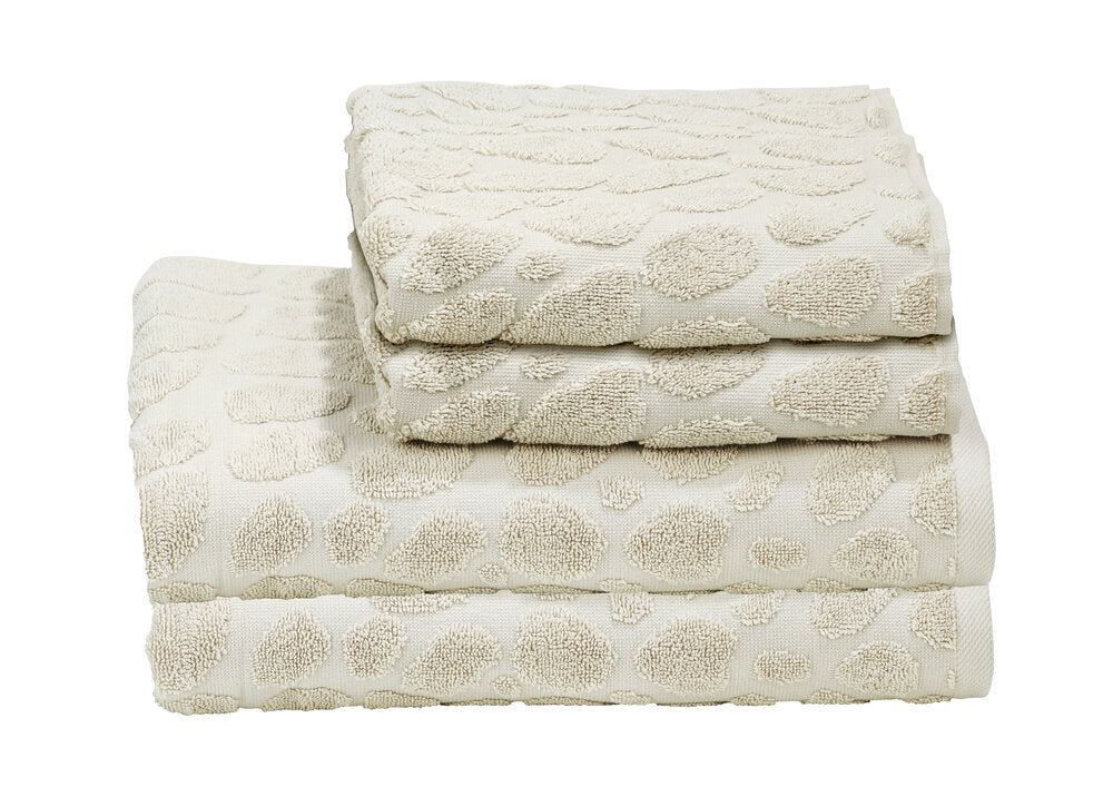 DONE® CROCO Frottier-Set (2x 50x100cm, 2x 70x140cm), Beige