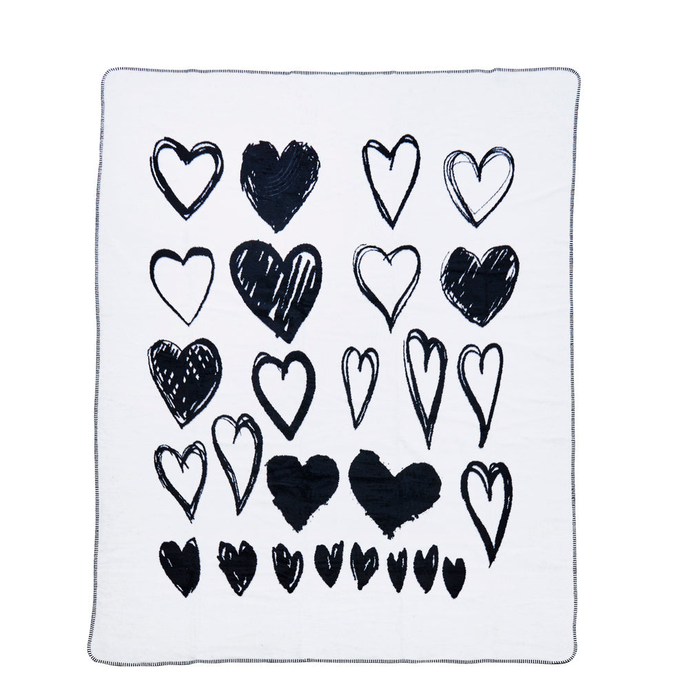 Wohndecke GRACE 150x200cm Black/White - CaraHome