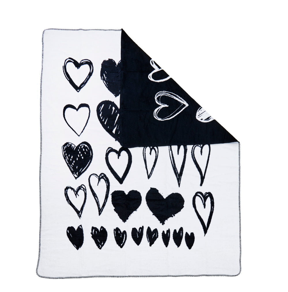 Wohndecke GRACE 150x200cm Black/White - CaraHome