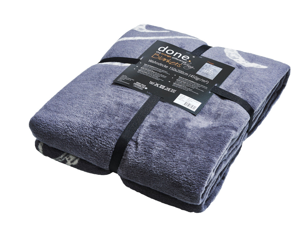 Wohndecke DONNA 150x200cm Black/White - CaraHome