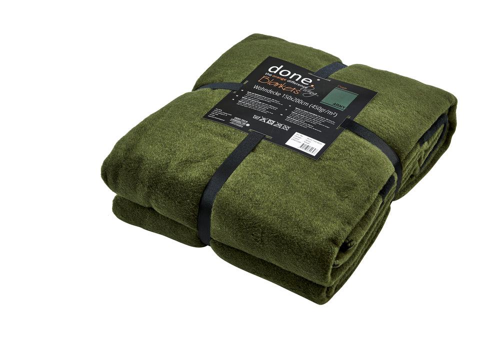 Wohndecke ARMY 150x200cm Khaki - CaraHome