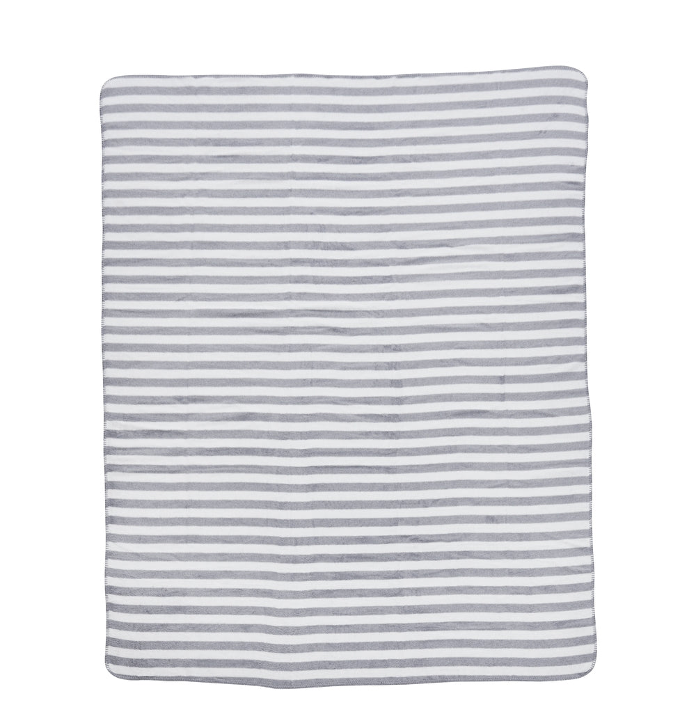 Wohndecke STRIPES 150x200cm Silver - CaraHome