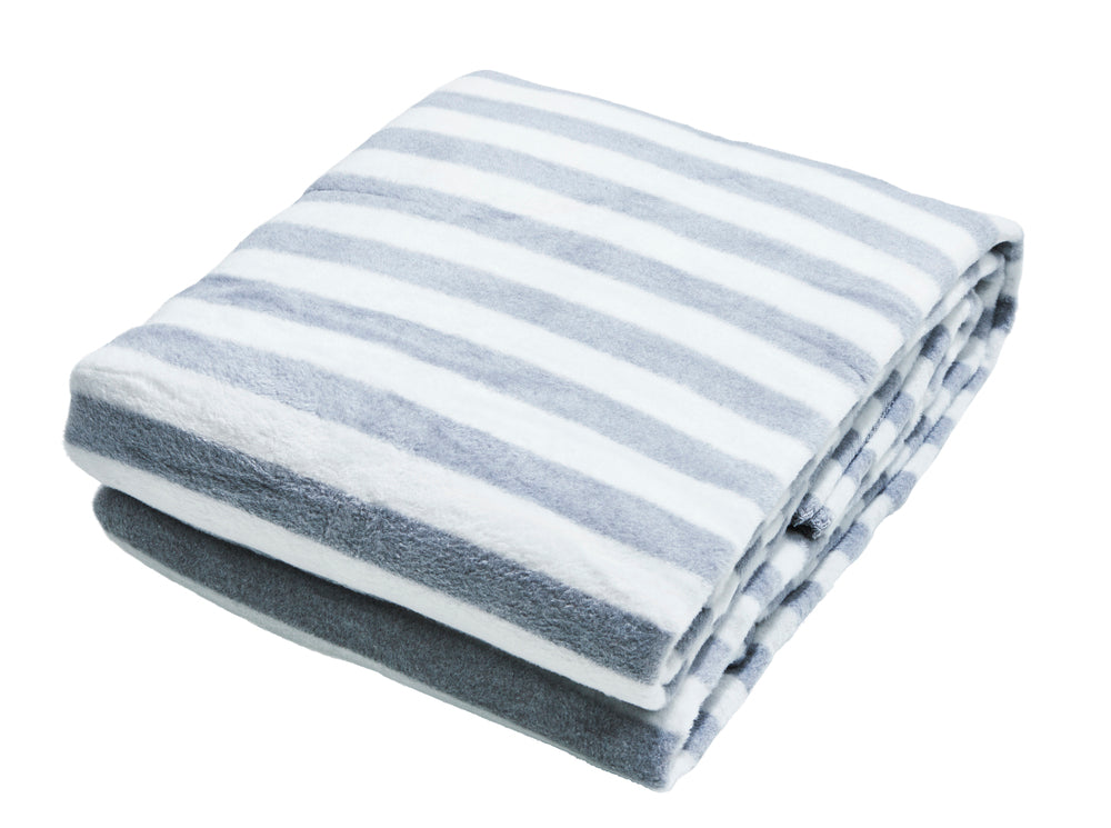 Wohndecke STRIPES 150x200cm Silver - CaraHome