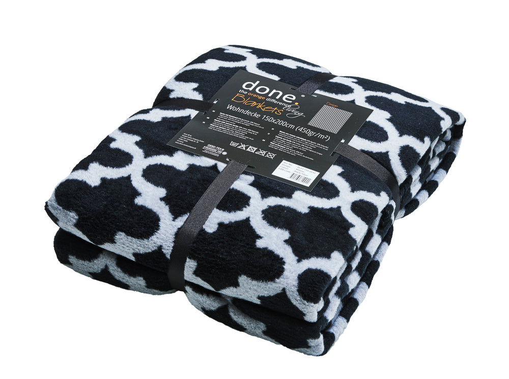 Wohndecke MILANO 150x200cm Black - CaraHome