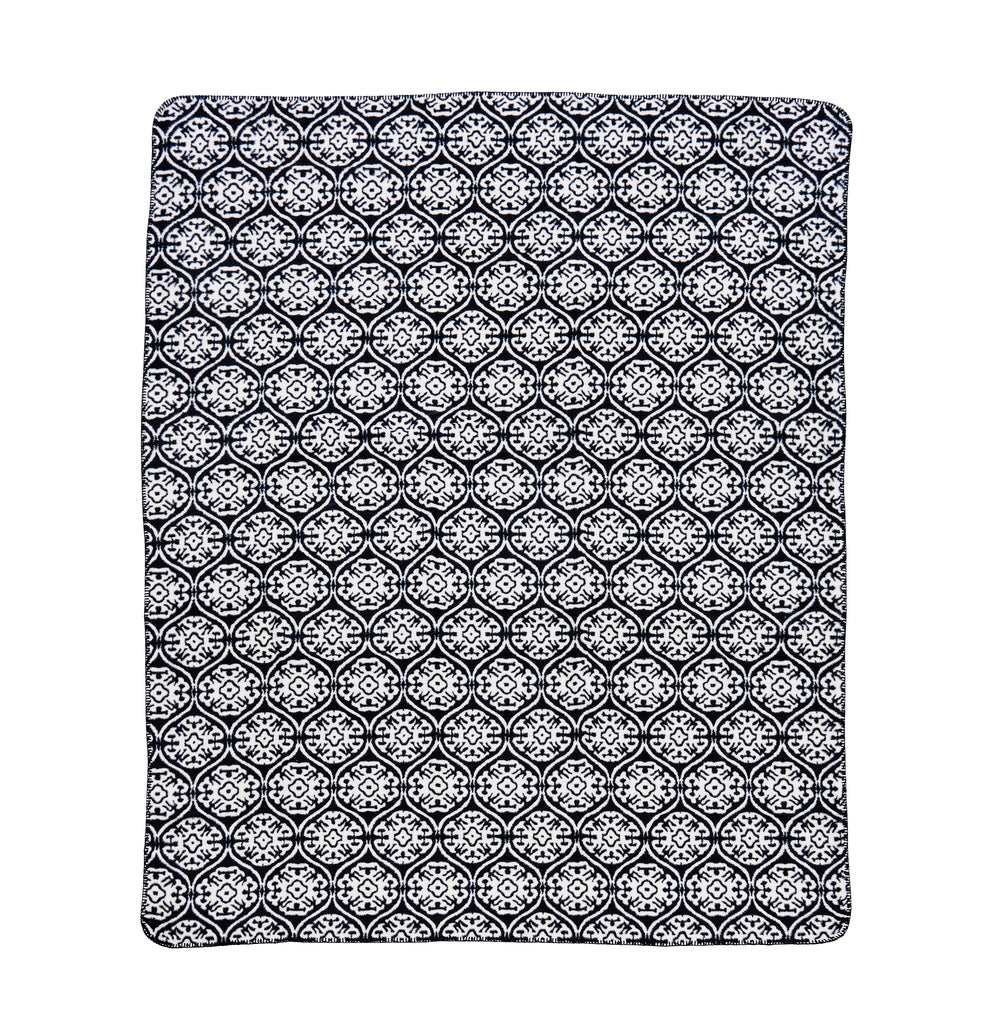 Wohndecke FLORENZ 150x200cm Black/White - CaraHome