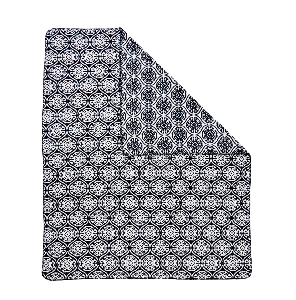 Wohndecke FLORENZ 150x200cm Black/White - CaraHome