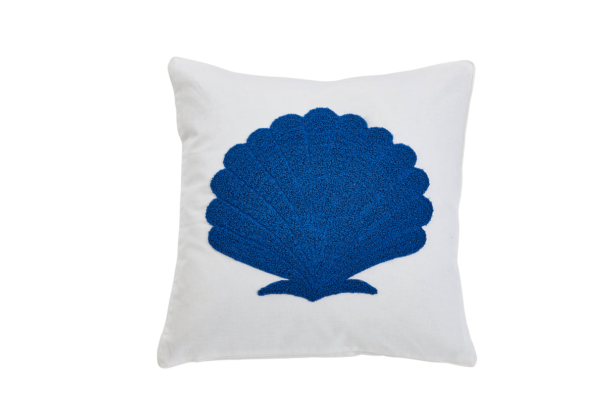 DONE® Kissenhülle BLUE SEASHELL 45x45 cm