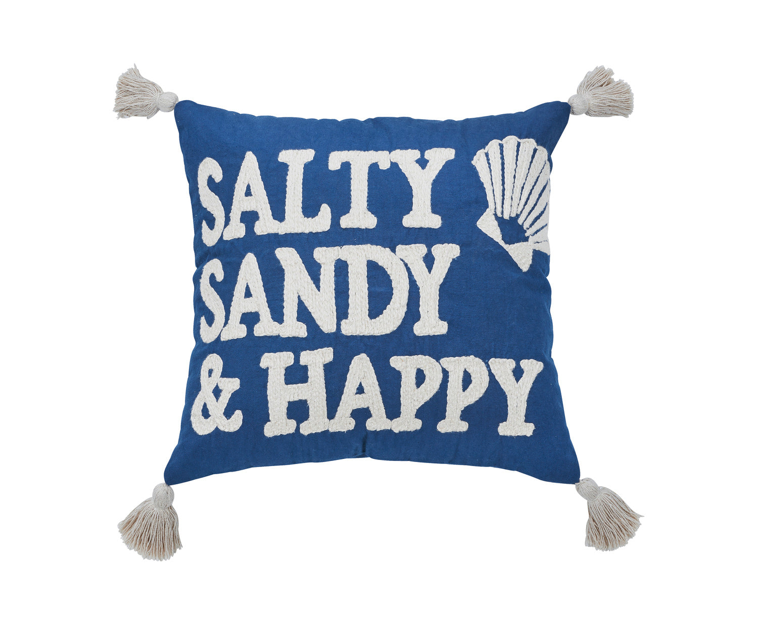 DONE® Kissenhülle SALTY SANDY HAPPY 45x45 cm