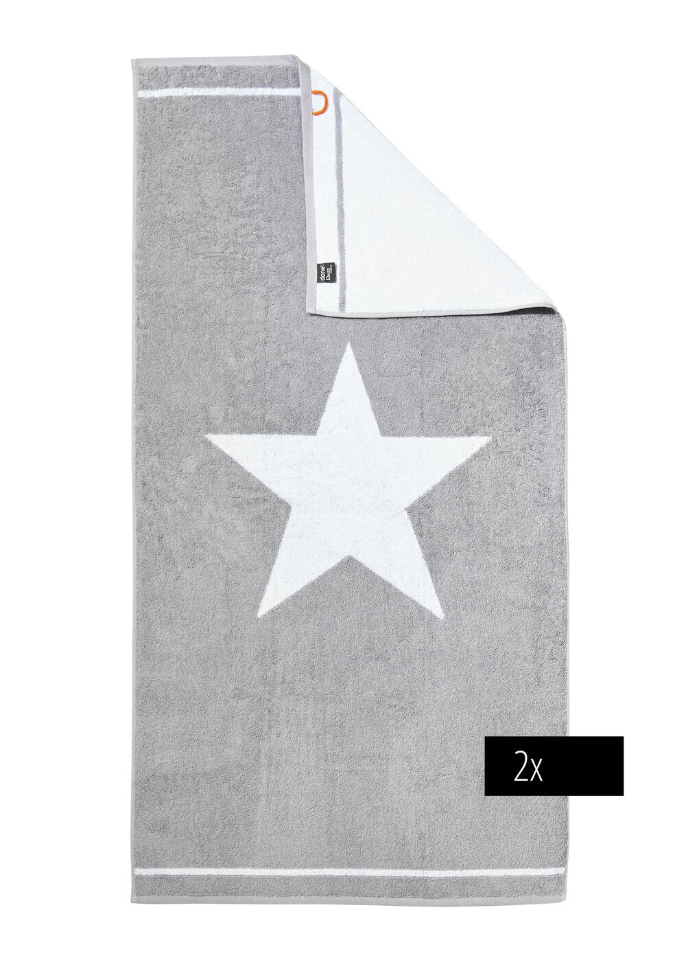 DONE® DAILY SHAPES 2er Set Duschtücher STERN, 70x140cm