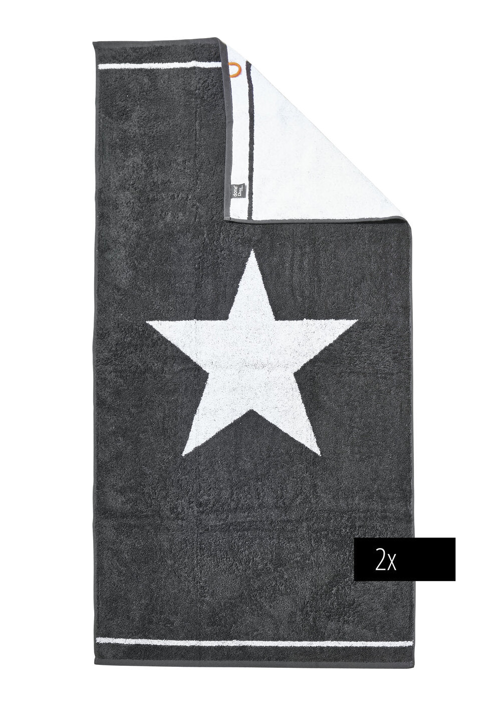 DONE® DAILY SHAPES 2er Set Duschtücher STERN, 70x140cm