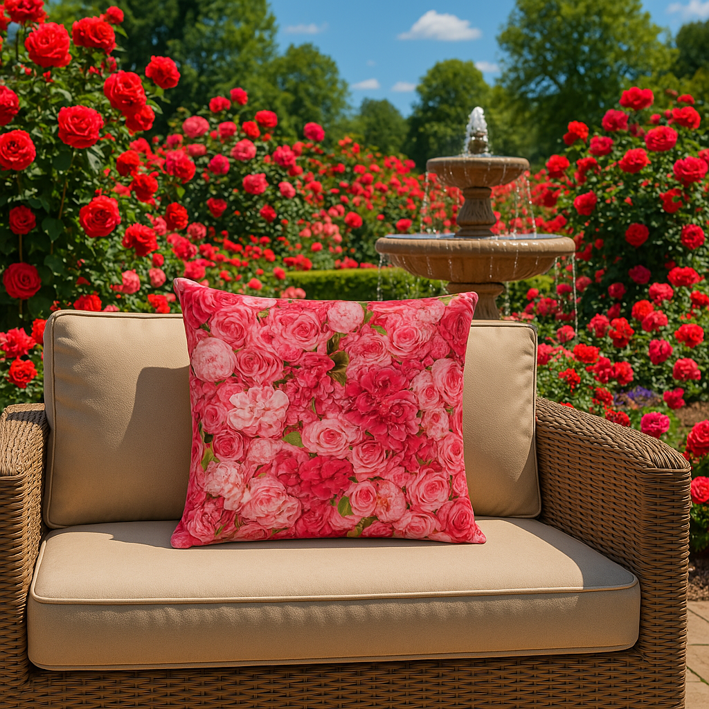 DONE® Kissenhülle FLORA SWEET ROSES 45x45cm