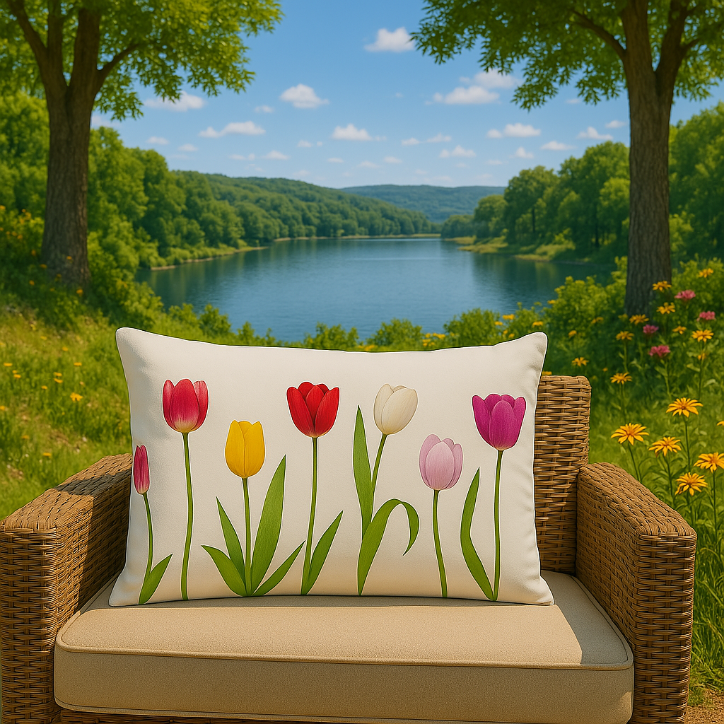 DONE® Kissenhülle FLORA TULIP JOY 40x60cm