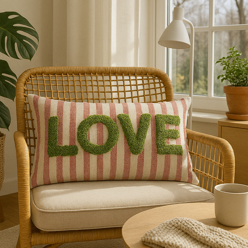 DONE® Kissenhülle STRIPE LOVE 40x60cm