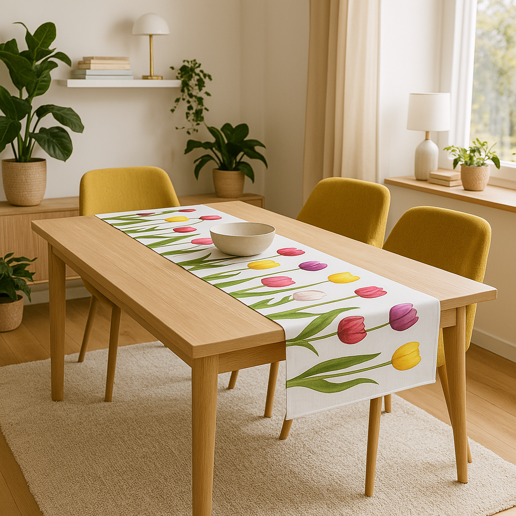 DONE® Tischläufer FLORA TULIP JOY 40x150cm