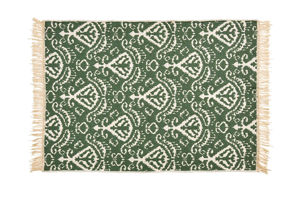 Teppich mit Fransen NIZZA Green - CaraHome