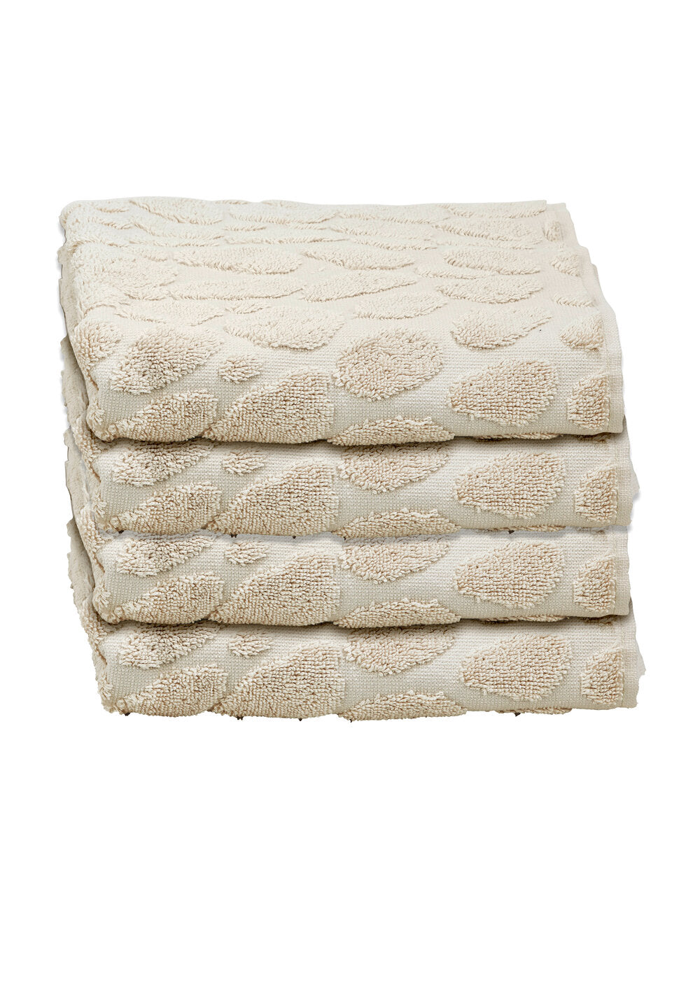 DONE® CROCO 4er Handtuch-Set, Beige