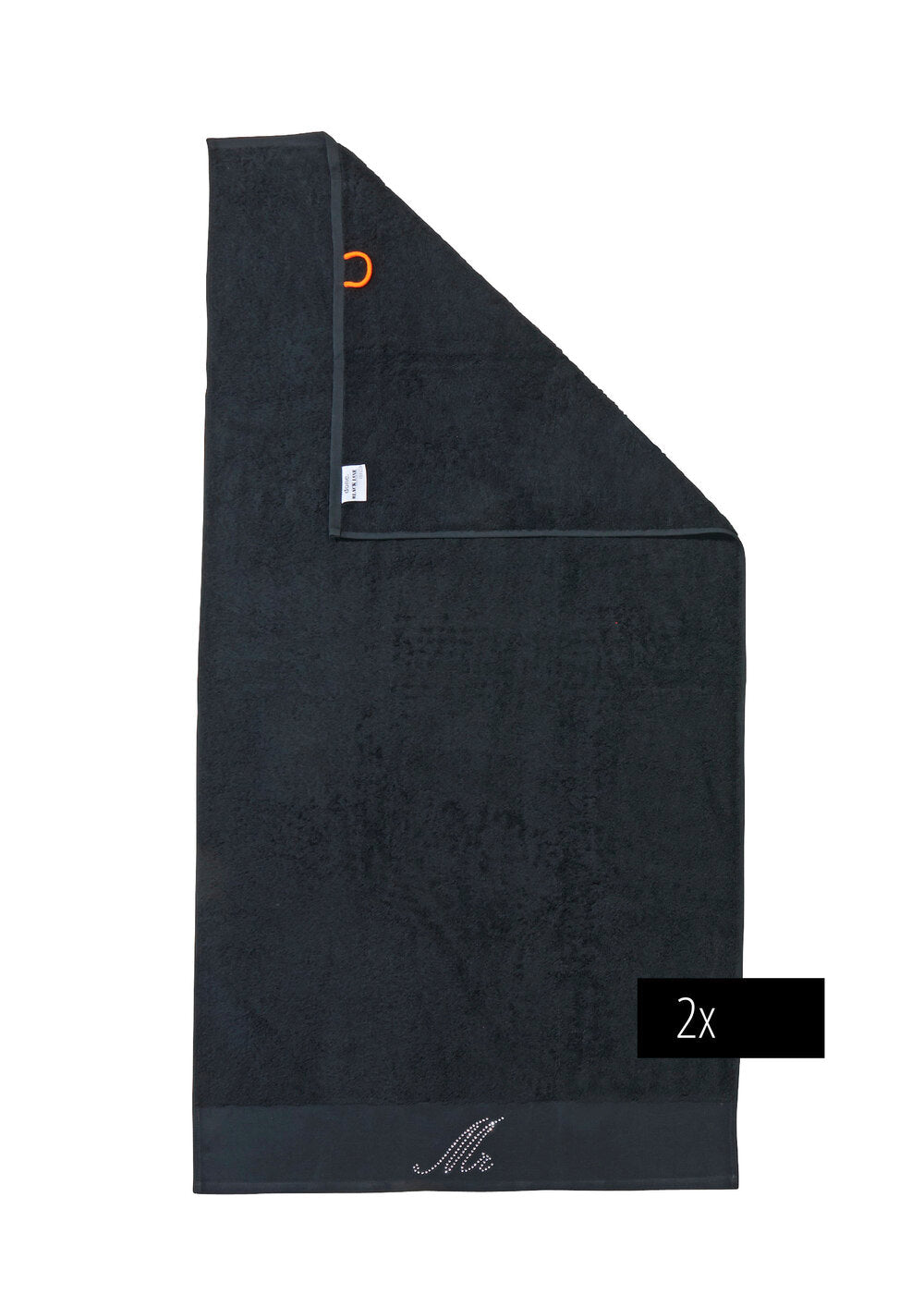 DONE® BLACK LINE STONE Duschtuch-Set MR (2x 70x140cm)