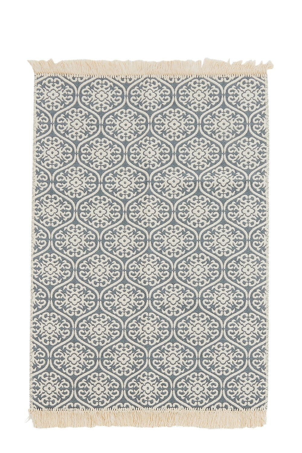Teppich mit Fransen FLORENZ Silver - CaraHome