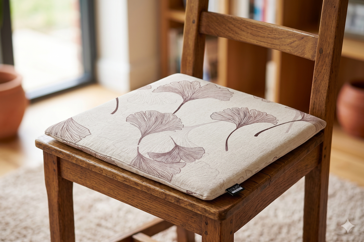 DONE® Stuhlkissen GINKGO 40x40cm